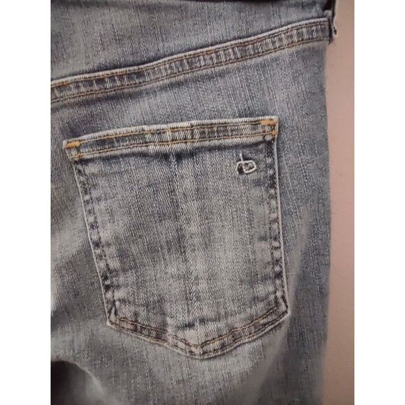 Rag & Bone Womens Size 27 High Rise Ankle Skinny Jeans Levee Blue Frayed Ankle - Picture 5 of 14
